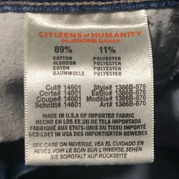 Citizens of Humanity Dani Cropped Straight Leg Jeans Women's 29 Cuffed Relaxed - Picture 5 of 7